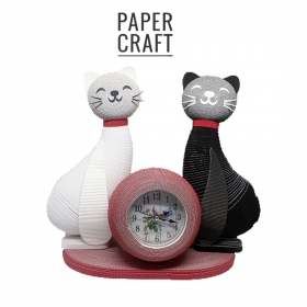 Xếp Giấy Nghệ Thuật Origami - Đồng Hồ Mèo Xinh Couple